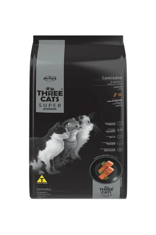 Three Cats Castrados 10.1 kg