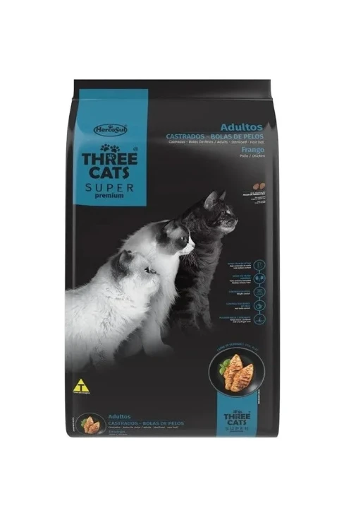 Three Cats super premium bola de pelos 10 kg